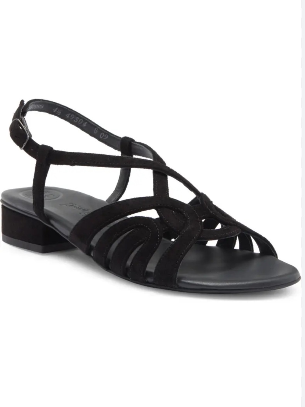 Paul Green Rumi Women’s Black Suede Strappy Sandal size UK 7 US 8.5 new